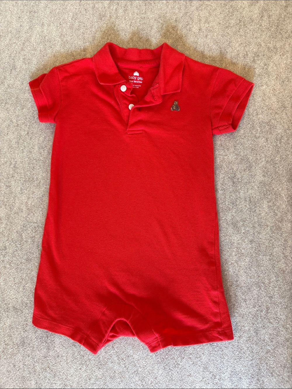 Baby Gap Red Polo Romper